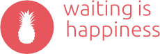 waiting is happiness Logo