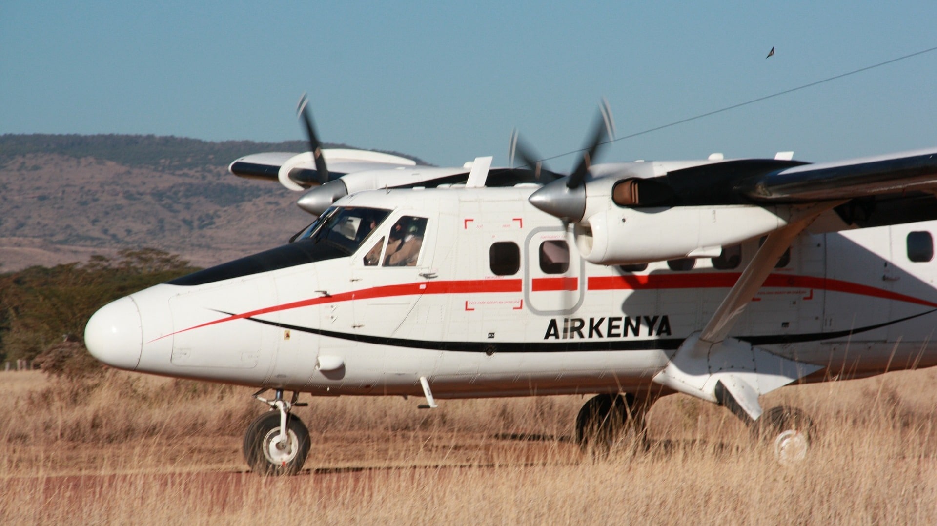 Eine Propellermaschine von Kenya Air