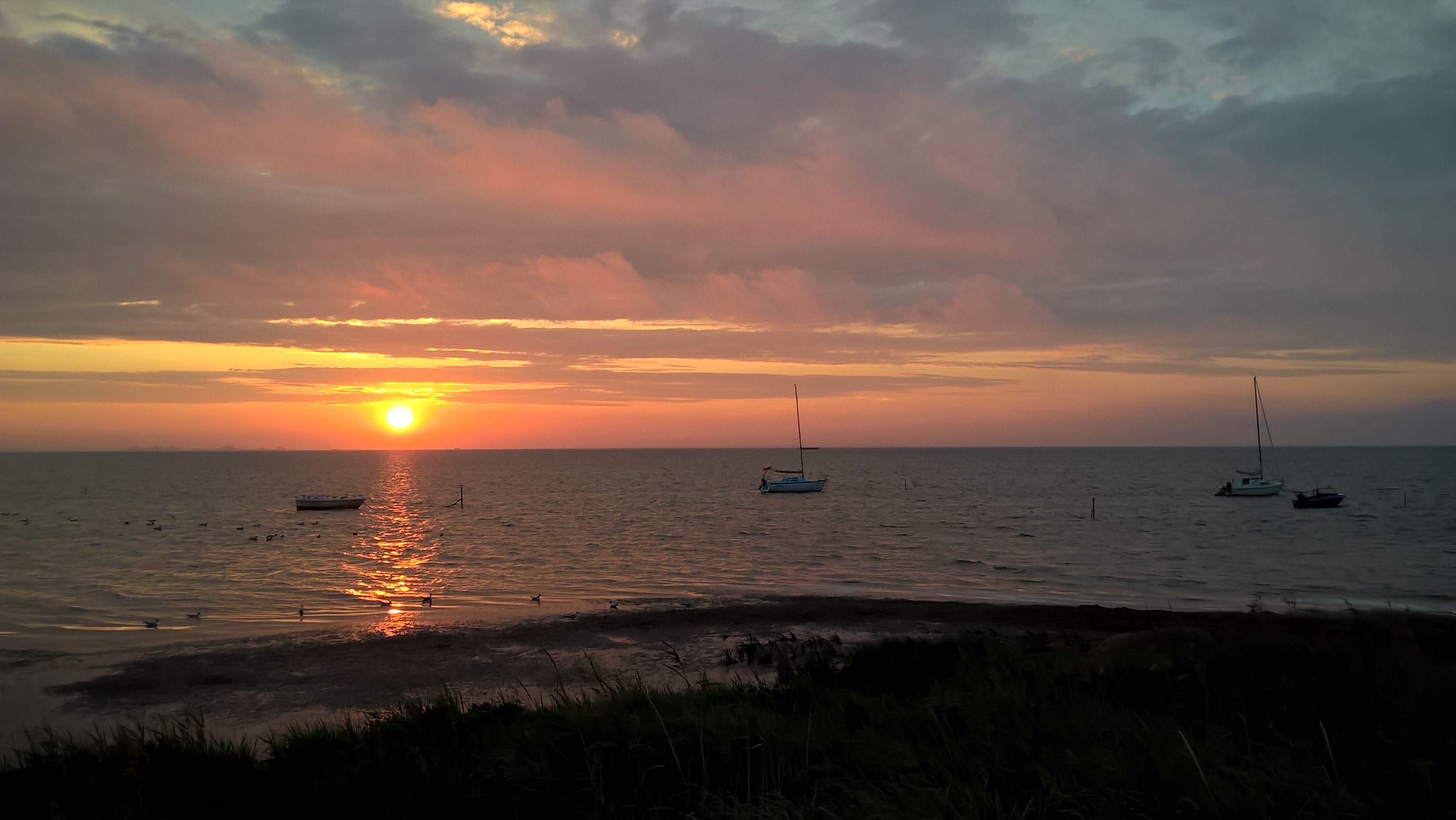 Sonnenuntergang bei Boardway in Loissin