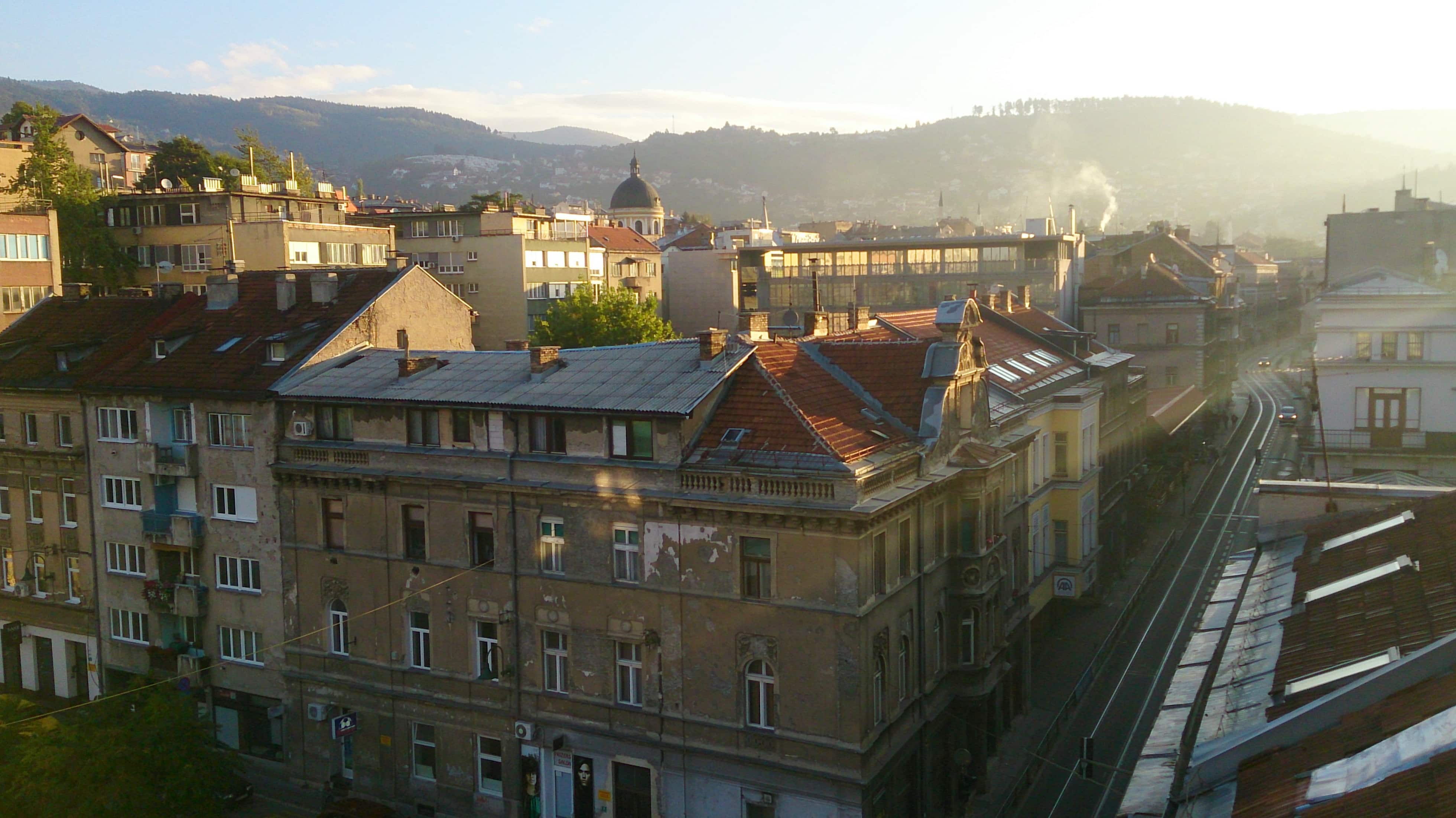 Sonnenaufgang in Sarajevo in Bosnien Herzegowina