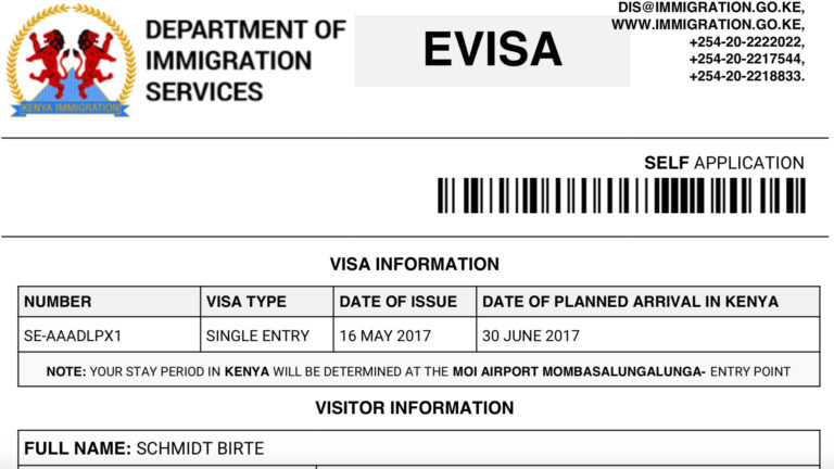 Das eVisa Kenia kann online beantragt werden