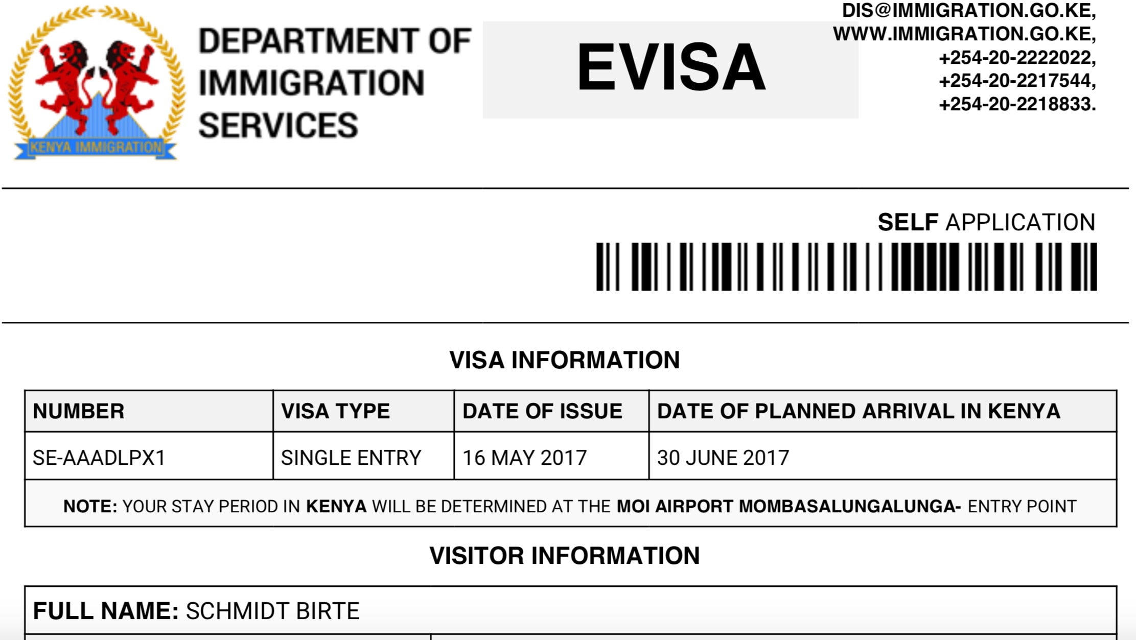 Das eVisa Kenia kann online beantragt werden