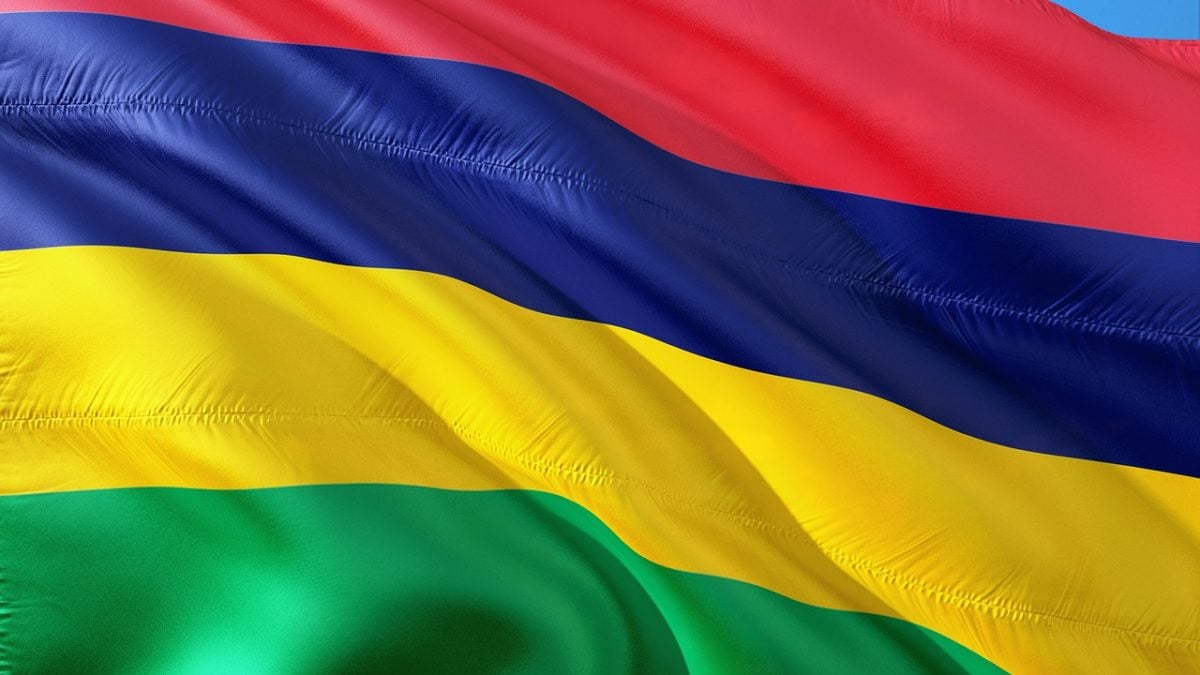 Die Flagge von Mauritius