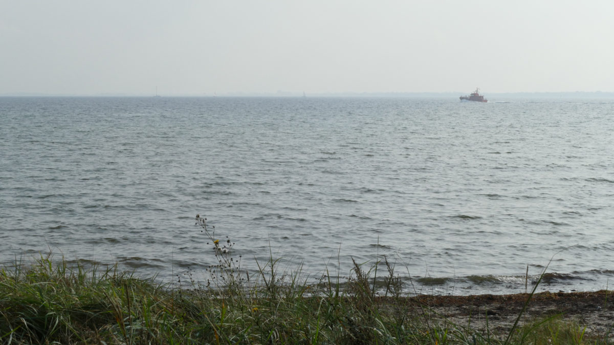 Ein Schiff auf der Förde