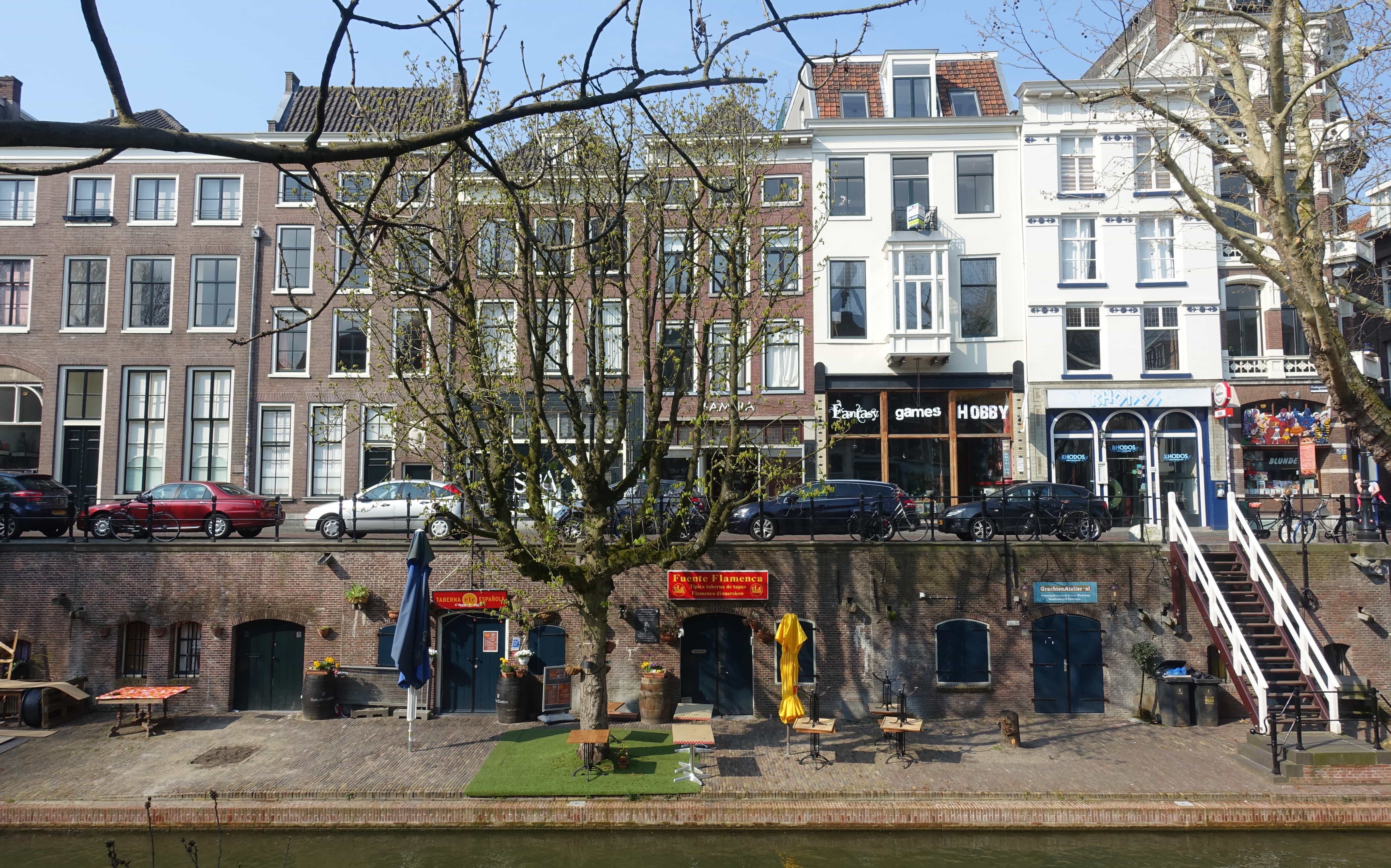 Restaurants in Utrecht an der Oudegracht in Holland