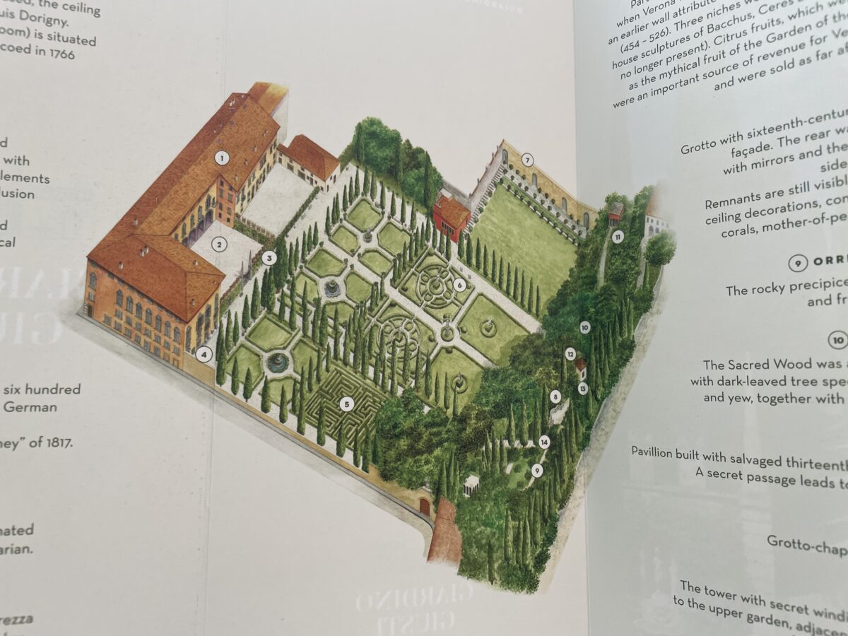Lageplan des Giardino Giusti in Verona 