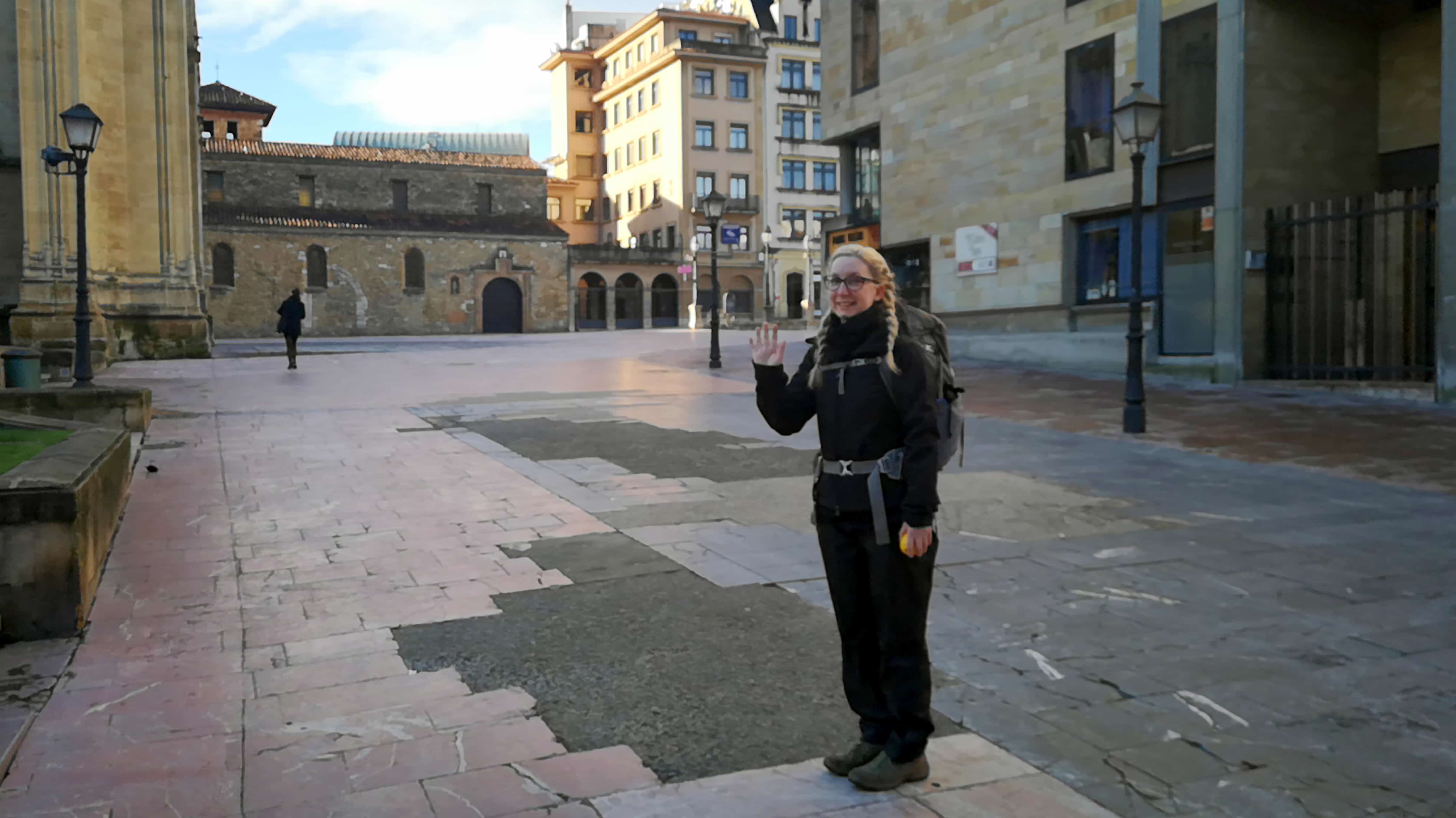 Vor der ersten Etappe des Jakobsweges in Oviedo