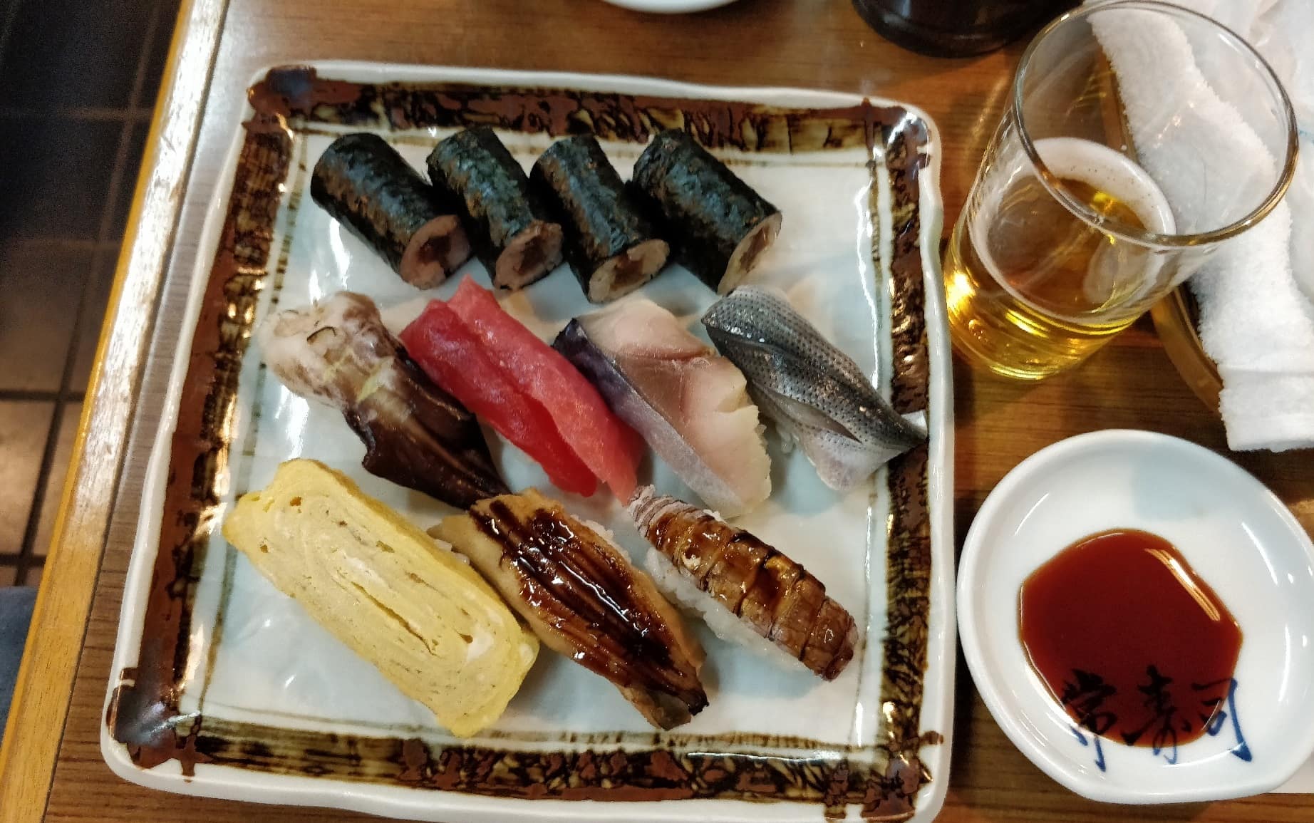 Sushi in Asakusa in Tokio Japan