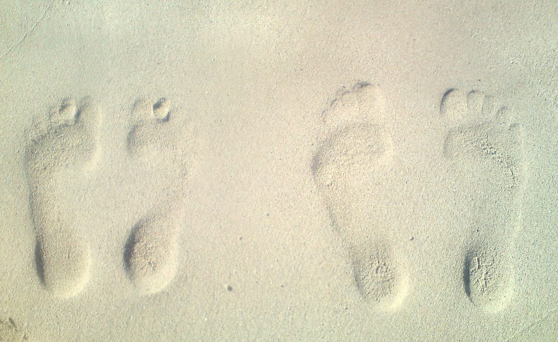 Spuren im Sand von Johanna Bose und ihrem Rubbelbatz