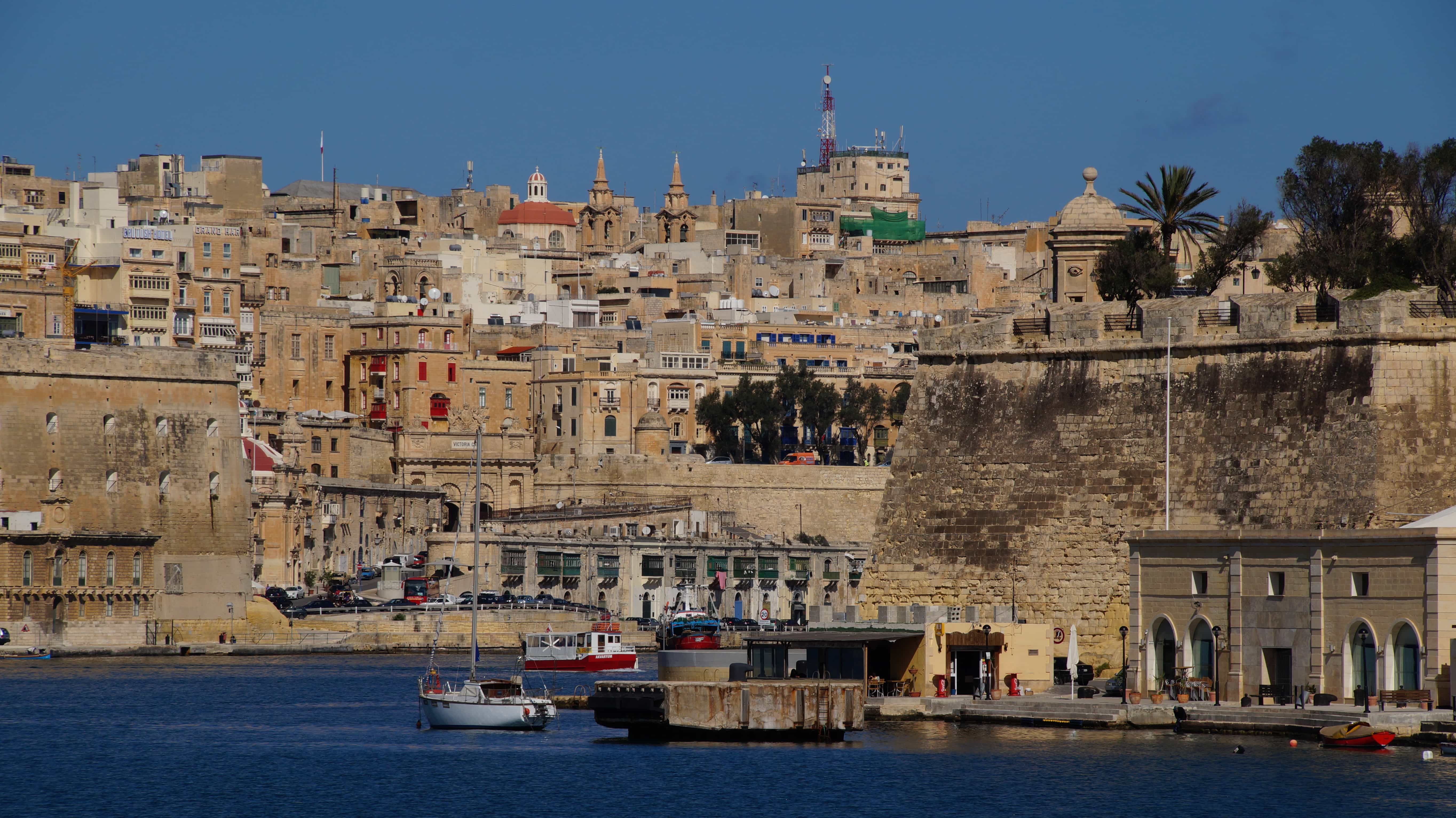 Blick auf die Stadt Valetta in Malta