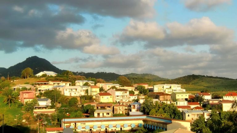 Blick aus unserer Unterkunft in Le Vauclin auf Martinique