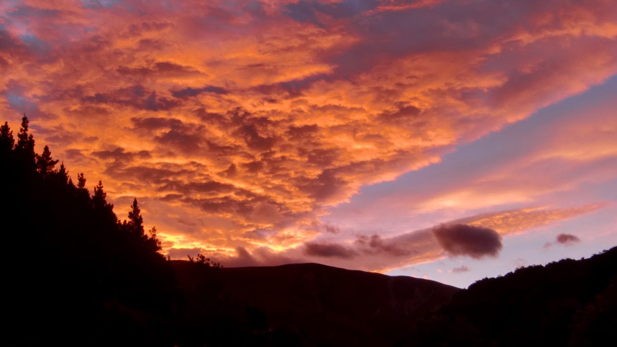 Sonnenuntergang in Neuseeland