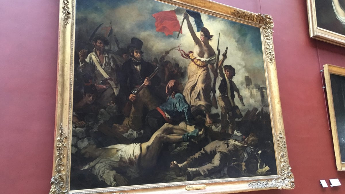Die Freiheit führt das Volk von Eugene Delacroix