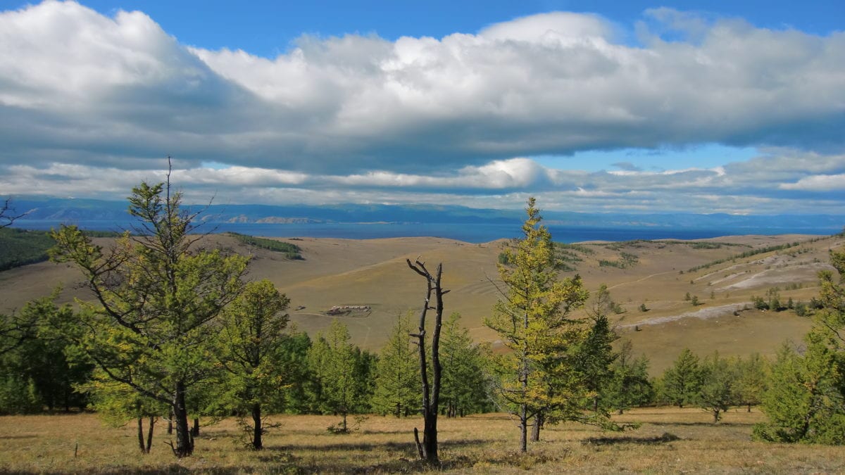 Die Tageran Steppe auf Olkhon Island im Baikalsee in Russland