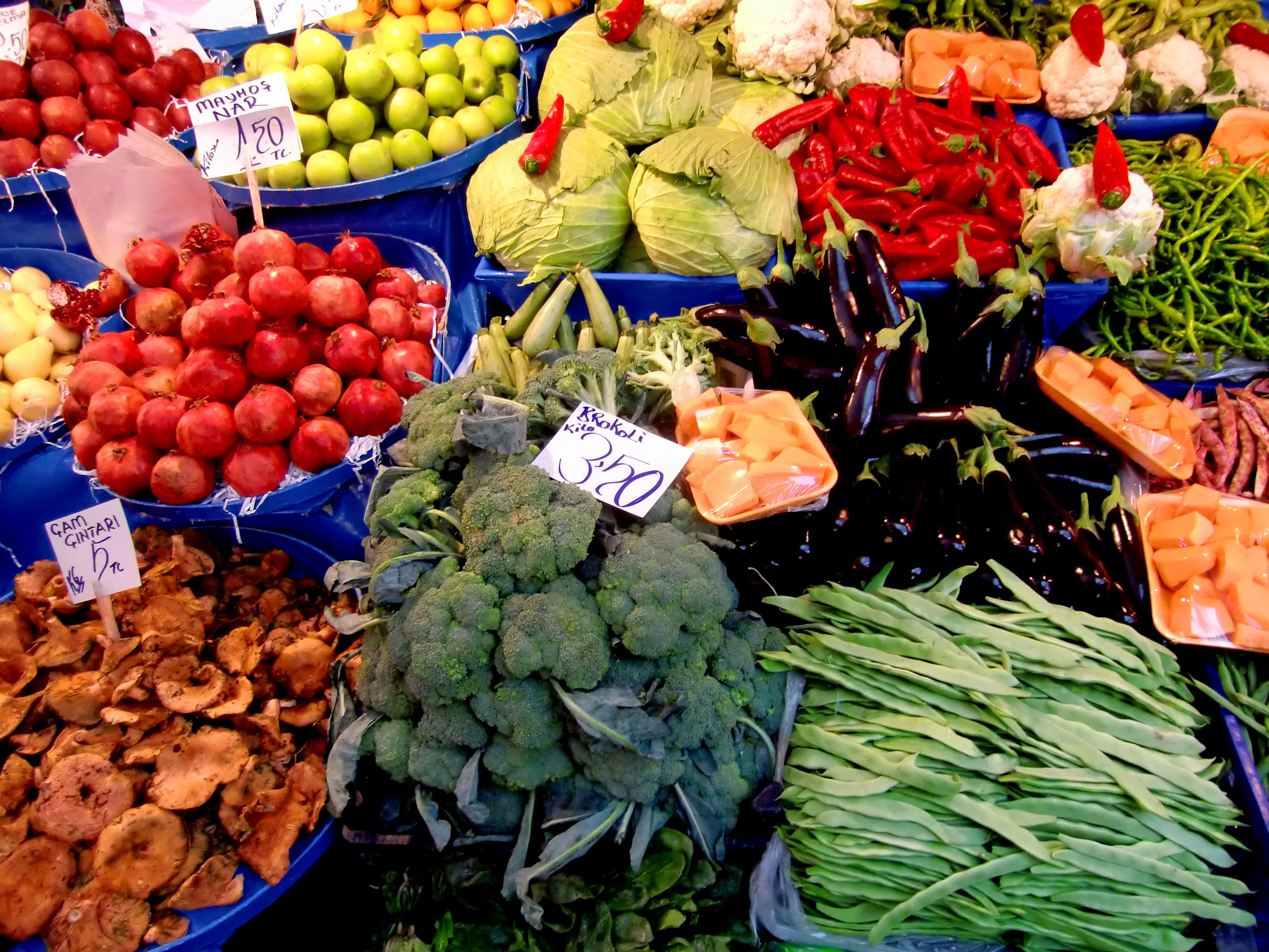 Gemüse auf einem türkischen Markt