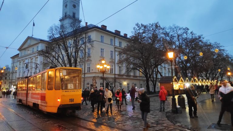 Straßenbahn in Lviv in der Ukraine