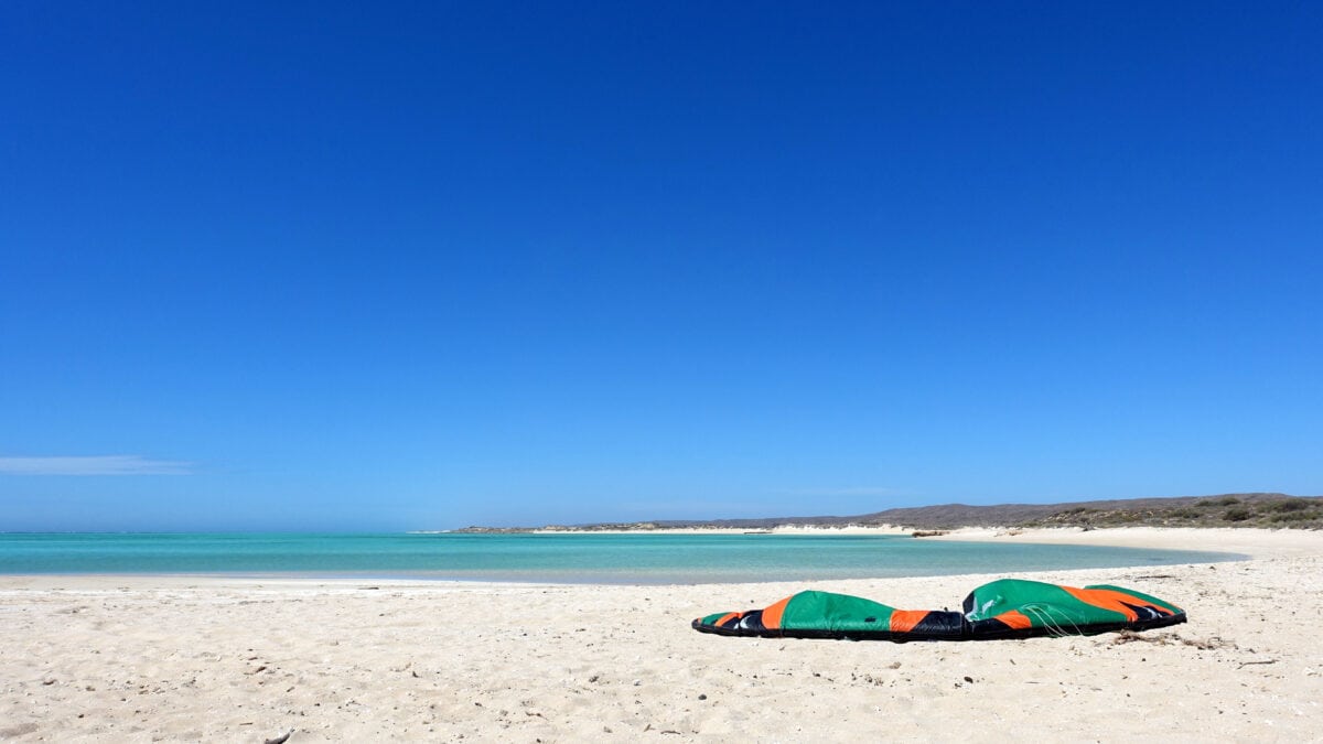 Windstille am Strand am North West Cape in Australien