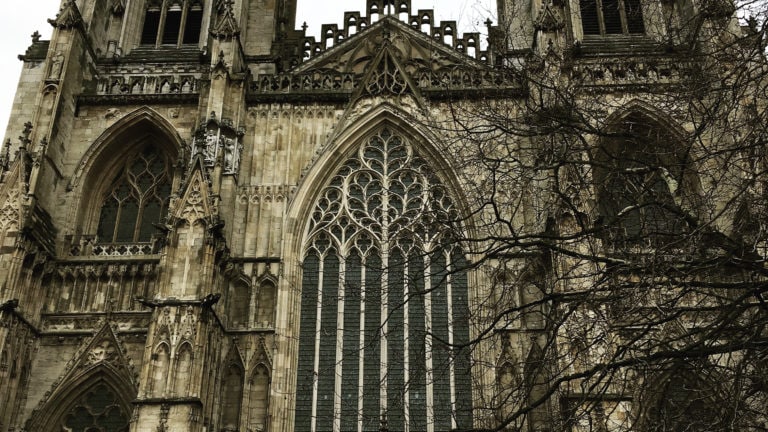 Ein Front-Ausschnitt der Kathedrale York Minster